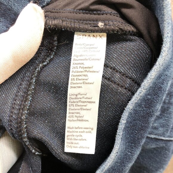 Spanx Jean-Ish Ankle Leggings Womens MP Blue Pull On Jegging Mid Rise - Picture 10 of 11